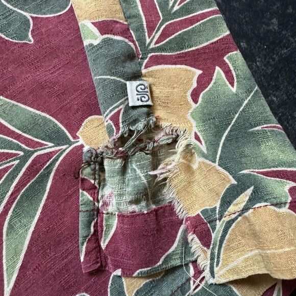 Solitude Floral Print Washable Silk Men’s Button Up Shirt Size 2XL Beach Theme - Picture 5 of 12